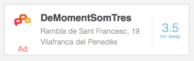 Anunci de DeMomentSomTres a Waze