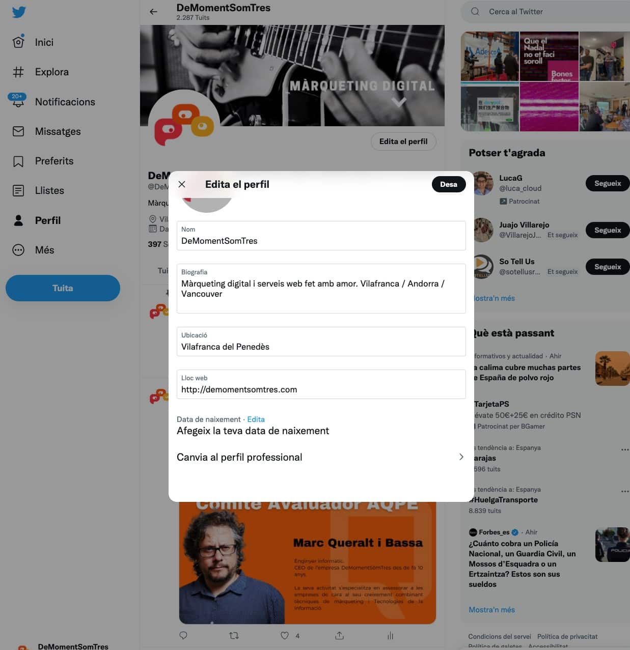 Twitter Professional 1 Convertir-me en un professional de Twitter en 5 passos 1