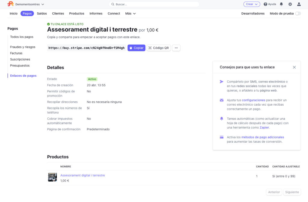 Augmenta la teva activitat amb pagaments Stripe 18