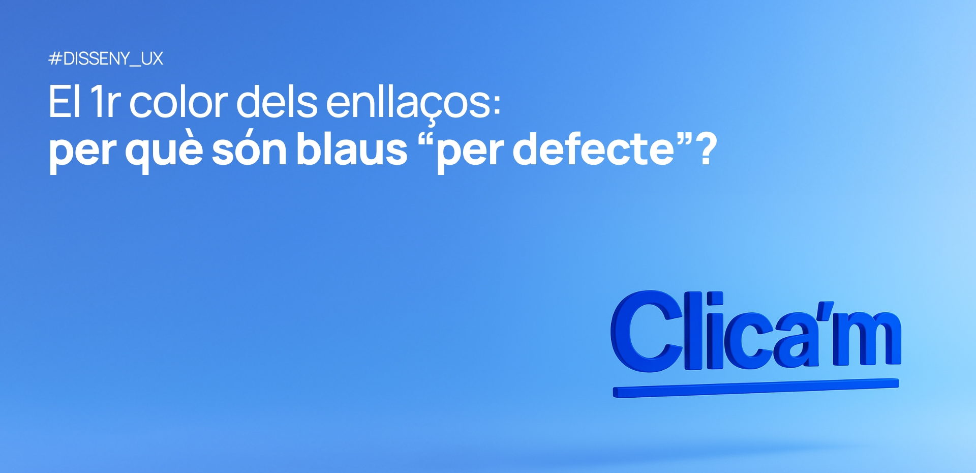 El primer color de los enlaces: ¿por qué son azules “por defecto”?