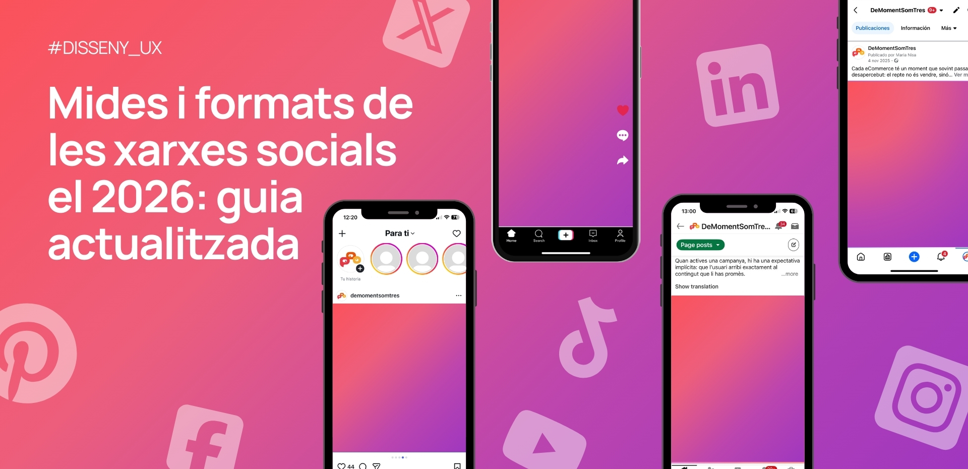 Blog Gener Banner amb les mides i formats de xarxes socials 2026