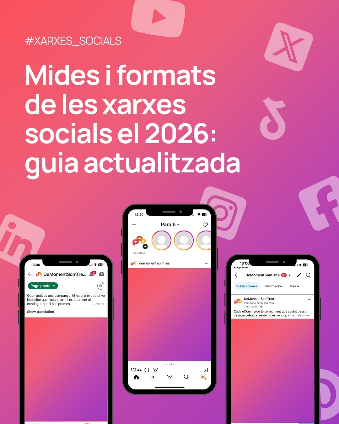 Sizes & formats guide 2026
