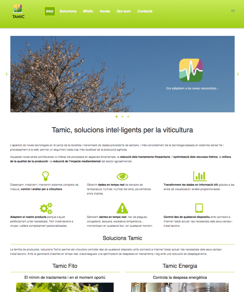 La web de Tamic en WordPress