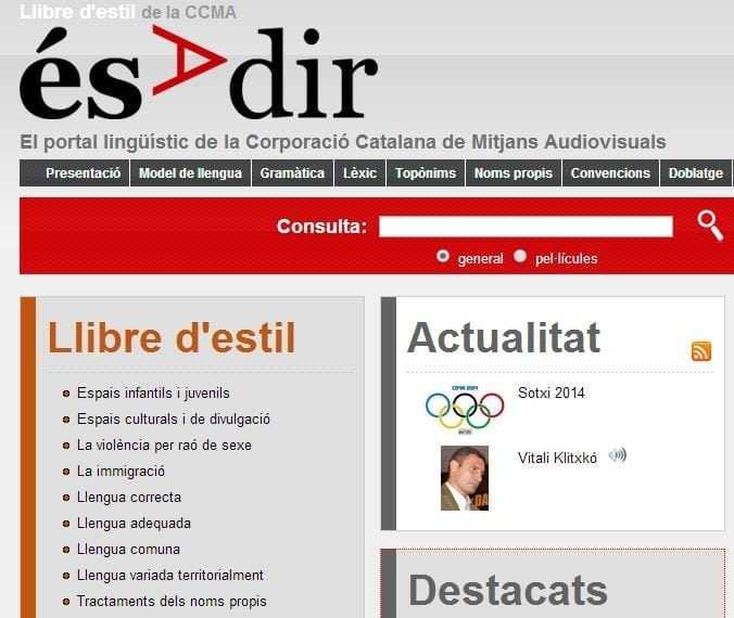 Ésadir, portal de consultes lingüístiques