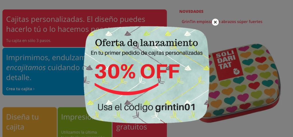 Pop up de WordPres a GrinTin