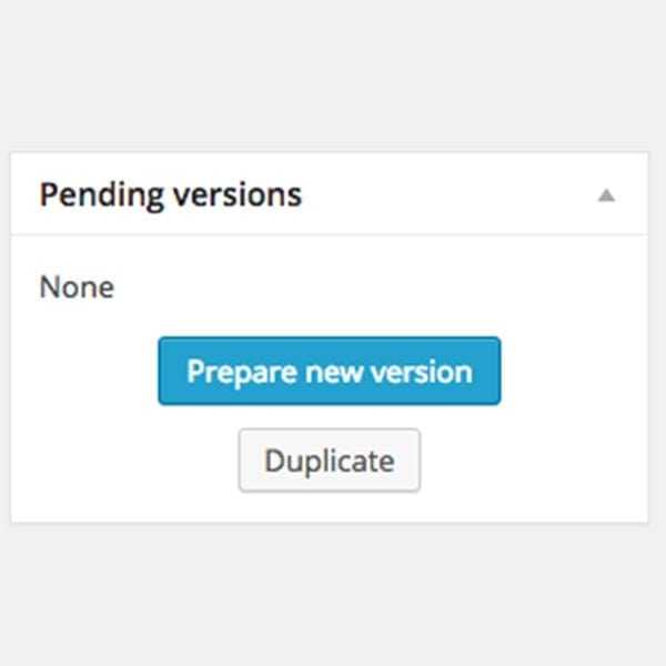 WordPress Prepare New Version preparar una nova versió