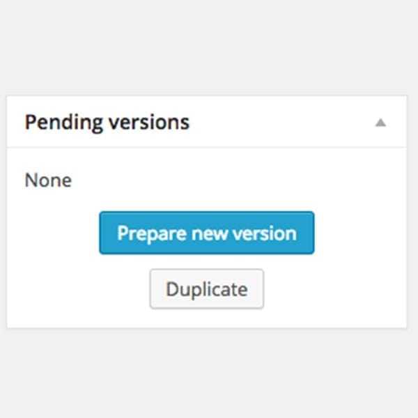 Gestió de versions a WordPress amb Prepare Version